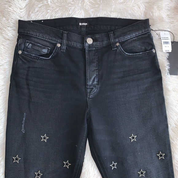 HUDSON Jeans Riley Crop Relaxed Star Grommet Sz 29 - Picture 5 of 12